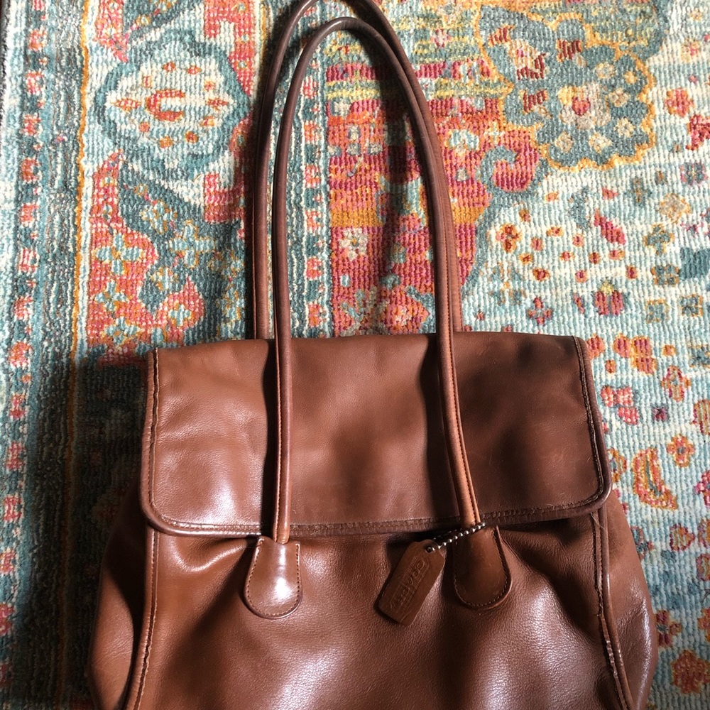Coach leather shoulder bag